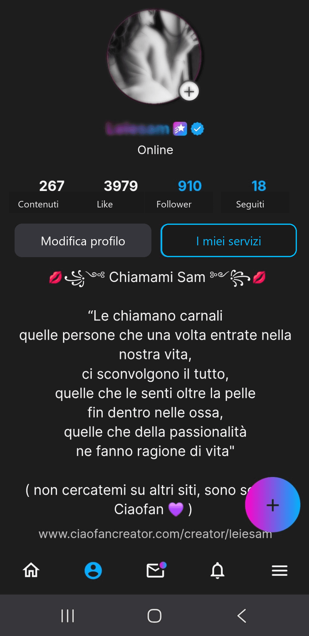 Profilo Creator CiaoFan